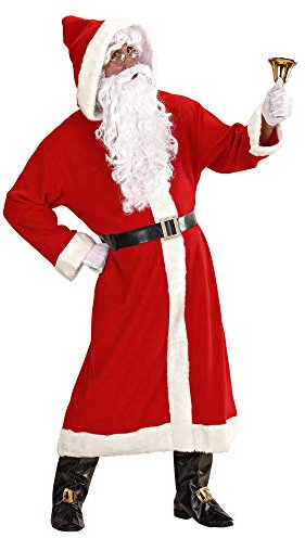 Deluxe Weihnachtsmann Mantel + Bart + Perücke