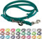 LENNIE Verstellbare BioThane Führleine, 9mm breit, 3m lang, Petrol/Teal, geflochten, Doppelleine