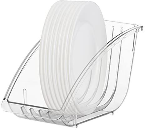 Desconocido Organizador de Platos - Soporte para Placa | Organizador de Platos, estantes de Platos horizontales/Verticales para armarios de Cocina, organización y Almacenamiento de Cocina Generic