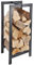 Esschert Design Kaminholzregal Brennholzlager Metall Holzlager Schwarz H 60cm