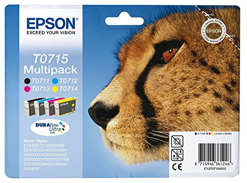Epson Original T071540 [T0715] schwarz & Farbe Pack T0711 bis T0714