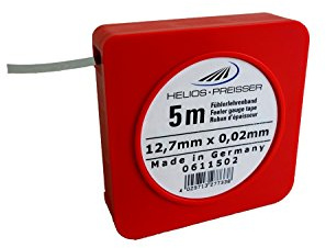 Helios Preisser Fühlerlehrenband, Einzelkassette (Kohlenstoffstahl, gehärtet, Breite 12,7 mm, Länge 5 m, Nennmaß 0,02 mm) 0611 502