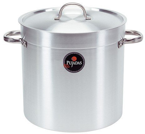 Olla, 25,5 l, 32 cm diámetro, alto 32 cm, aluminio, con tapa