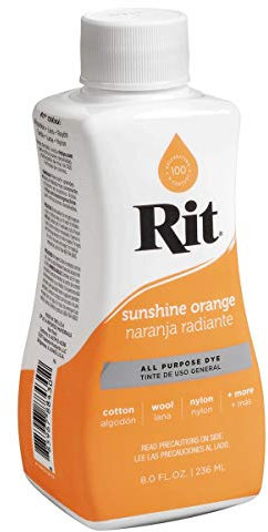 H2O Plus RIT Tinte para tejidos, color naranja radiante, 236 ml