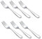 HornTide Forchette da 6 pezzi Set da 3 denti Forchettone per insalata Posate Lucidatura a specchio in acciaio inossidabile 14,5 pollici 14 cm