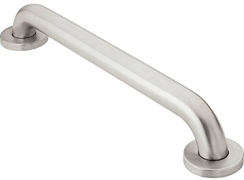 Moen Home Care Bathroom Safety 12 Inch Stainless Steel Handicap Grab Bar for Bathtub and Shower, Elderly Assistance Product with Concealed Screws, 8912