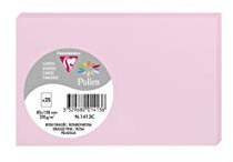 Clairefontaine 1413C Packung (mit 25 Karten Pollen, 82 x 128mm) 210g, bonbonrosa