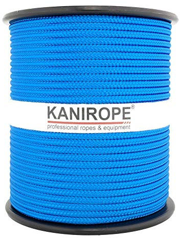 Kanirope® Corde Cordage PP Polypropylène MULTIBRAID 5mm 100m Bleu (0912) tressée