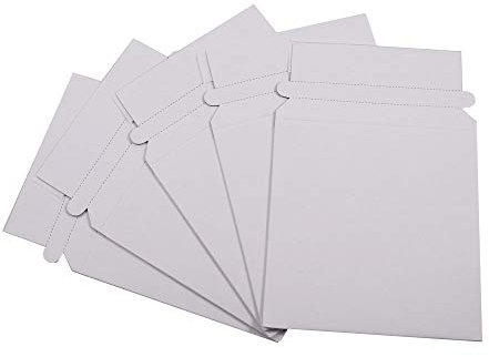 MAXTEK 100 Stay flach CD/DVD weiß Karton Versandtaschen, 5 1/4 x 5 1/10,2 cm, selbst Seal selbstklebend mit Klappe