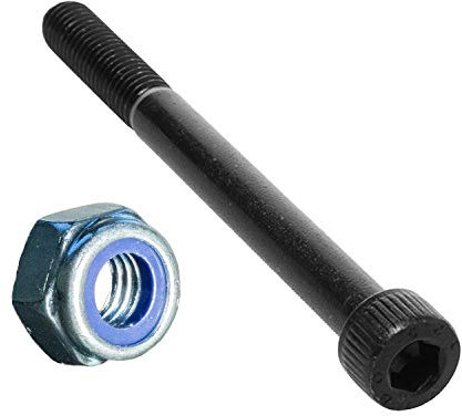 F26 Fantic26 M8 Stunt-Scooter Achse 12.9 Industrie Innensechskant + M8 selbstsichernde Mutter (100)