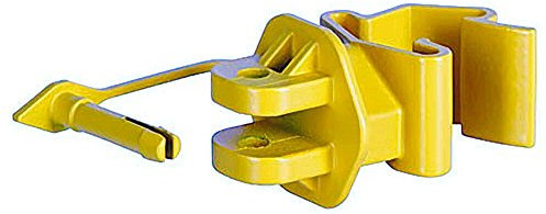 Kerbl 100 Stück T-Post Pinlock Isolator Gelb für Seil Litze Draht Weidezaun Klippsystem