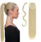 S-noilite® Haarteil Zopf Pferdeschwanz Glatt Haarverlängerung 66cm natürlich Wrap on Ponytail div. Farben (66cm,Graublond Mix Bleichmittel Blond)