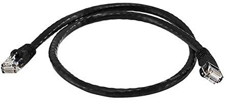 Monoprice Câble Ethernet Cat6 Câble pour réseau Internet - 0,6 mètres (2 ft) - Noir, RJ45, multibrin, 550 MHz, UTP, Fil de cuivre Pur, 24 AWG