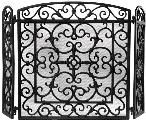 Esschert Design Kaminschutz, Funkenschutz, in schwarz, ca. 61 cm x 21 cm x 59 cm