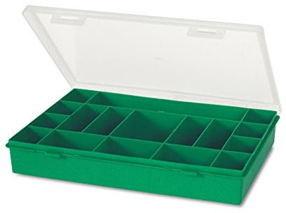 Kunststoff-Sortierkiste/Sortimentskasten/Sortierbox, 17 Fächer, 54 x 330 x 247 mm