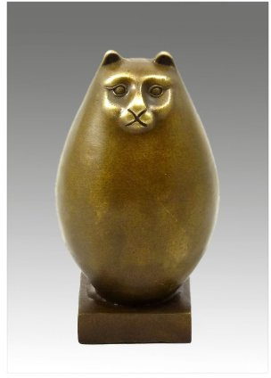 Kunst & Ambiente - Bronzefigur - Dicke Katze/Fat Cat - signiert - Fernando Botero Figur - Skulptur - Bildhauer