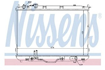 NISSENS Kühler Motorkühlung Kühler Wasserkühler Motorkühler Netzbreite 664mm Netzlänge 430mm Netztiefe 26mm 66634
