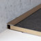 3 Meter (3 x 1 m) Einschubprofil für Laminat, 8,5 mm Einfasshöhe, Alu eloxiert, gebohrt, Farbe: Bronze Hell