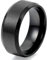 JewelryWe Schmuck 8mm Herren Ring, Ehe-Verlobungs Eheringe Partnerringe Edelstahlring, Schwarz Bandring Größe 67 mit Geschenk Tüte