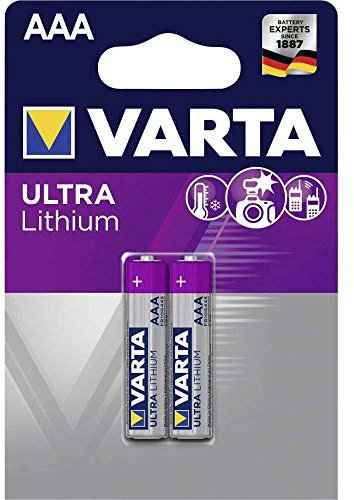 Varta 2X Varta Lithium Batterie AAA, Silber, 2 Stück