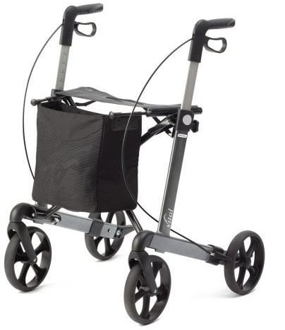 RUSSKA Rollator Vital Classic - Grau, 62 cm, Aluminium, Erwachsener, Klassisch