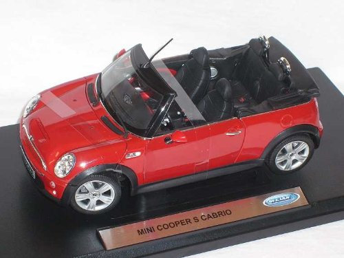MINI COOPER S NEW NDH CABRIO ROT 1/18 WELLY MODELLAUTO MODELL AUTO