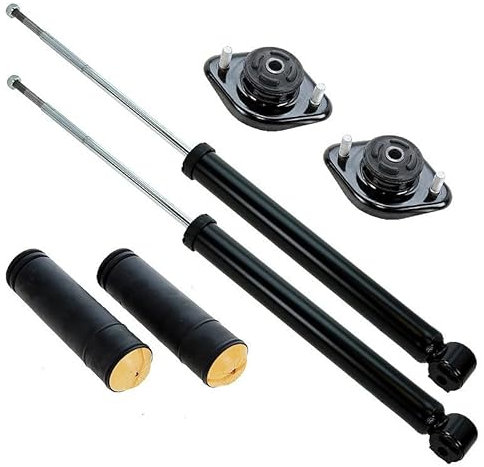 BESTPRICE 2x amortisseurs à gaz arrière jambe de suspension bitube y compris roulements de dôme &, kit anti-poussière, compatible avec BMW Série 3 (E36) (E46)
