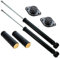 BESTPRICE 2x amortisseurs à gaz arrière jambe de suspension bitube y compris roulements de dôme &, kit anti-poussière, compatible avec BMW Série 3 (E36) (E46)