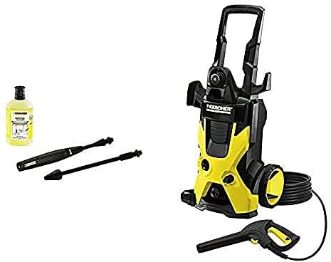 Kärcher K 5 - Idropulitrice a Freddo, 145 Bar, 500 L/H, 40 M²/H di Pulizia, Pistola Alta Pressione, 2 Lance, Tubo da 8 m