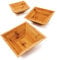 Relaxdays Bambus Schalen im 3er Set als schicke Dekoschale und Obstschale quadratische Schälchen in 3 verschiedenen Größen Snackschale aus Holz ineinander stapelbar auch als Gebäckschale ideal, natur