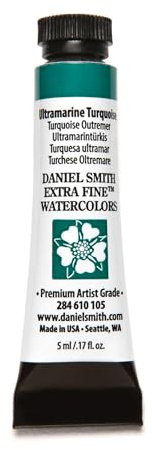 Daniel Smith 284610105 Extra Fine Watercolors Tube, 5ml, Ultramarine Turquoise
