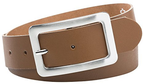 INVIDA Damen Gürtel JOYCE in BRAUN mit großer Schließe 4cm Breite 110cm Bundweite