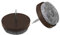 Metafranc Filz-Gleiter Ø 30 mm - Mit Nagel - braun - 20 Stück - Effektiver Schutz Ihrer Möbel & Stühle / Möbelgleiter-Set für empfindliche Böden / Stuhlgleiter / Bodengleiter / 644086