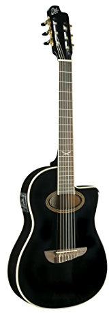 EKO Guitars Nxt Nylon CW EQ, Chitarra Acustica, Nero (Black)