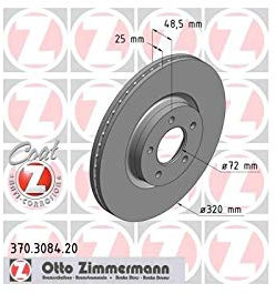 ZIMMERMANN 370.3084.20 Bremsscheibe, vorne, Coat Z