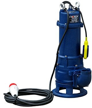 Rotek 3,0kW / 400V elektrische Schmutzwasser Tauchpumpe mit Schneidwerk und Stahlgehäuse