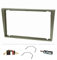 tomzz Audio 2439-011 Kit de cache-radio double DIN compatible avec Opel Corsa C Combo Omega B Vectra C Meriva charcoal metallic avec adaptateur radio ISO Adaptateur d'antenne ISO DIN Etrier de déve...