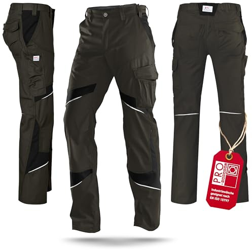 KÜBLER ACTIVIQ Damenhose mit ergonomischer Linienführung und Reflex-Elementen - Oliv/Schwarz Gr. 38