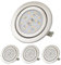 Sweet Led Möbel LED Einbaustrahler 12V flach, Bohrloch 60-68mm 3W Warmweiß, Möbeleinbauleuchte, G4 Einbauspot LED Spot 12v Spiegelschrank, Unterbauleuchte Küche, Chrom gebürstet 4er Pack