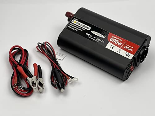 edi-tronic DC/AC Spannungswandler 12V auf 230V bis 600W / 1200W Inverter Wechselrichter USB
