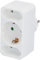 Unitec 43426L Adattatore, 1 x Schuko 2 x Euro, bianco, Piccolo