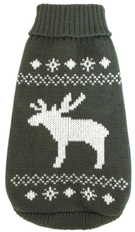 Wolters | Strickpullover Elch in Grau/Weiß | Rückenlänge 45 cm