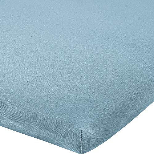 Erwin Müller Topper-Spannbettlaken Freising Elasthan-Jersey-Stretch - blau Größe 120x200 cm - 130x220 cm - dehnbar, antipilling, bügelfrei, Rundumgummi
