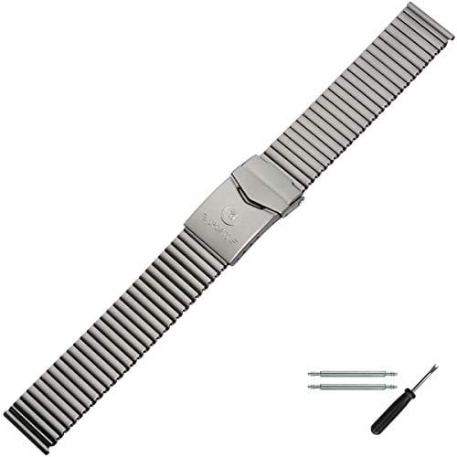 MARBURGER Uhrenarmband 18mm Edelstahl Grau Silber - Werkzeug Montage Set 86404000020