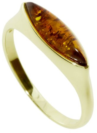 InCollections Damen-Ring 333/000 Gold mit Bernstein Größe 60 (19.1) OS07610