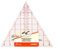 Sew Easy Patchwork-Lineal, 60°-Winkel-Dreieck, Raster in Zoll, ca. 20 x 24 cm