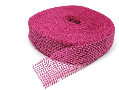 Jute Band 5 cm, 40 Meter, pink (Grundpreis: 0,25EUR/m)