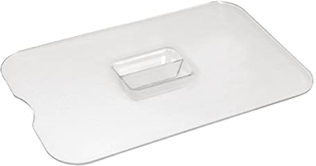 Kristallon Polycarbonate Flat Notched Container Lid, Large | Protects contents in busy commercial kitchens; CB752 model ensures a precise fit for matching food storage vessels.