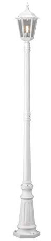 Konstsmide Firenze 7233-250 Mastleuchte / B: 25cm T: 25cm H: 220cm / 1x100W / IP43 / lackiertes Aluminium / matt-weiß