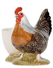 Quail Ceramics - Dorking Hen with Egg Cup